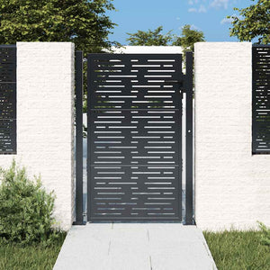 Vidaxl poort 100x150 cm met vierkant staal antracietkleurig