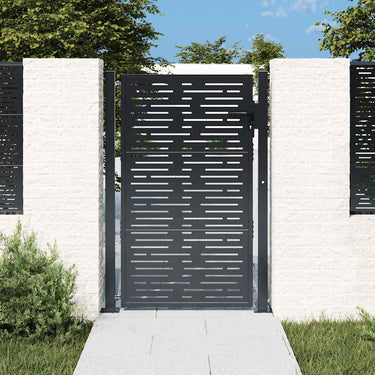 Vidaxl poort 100x150 cm met vierkant staal antracietkleurig