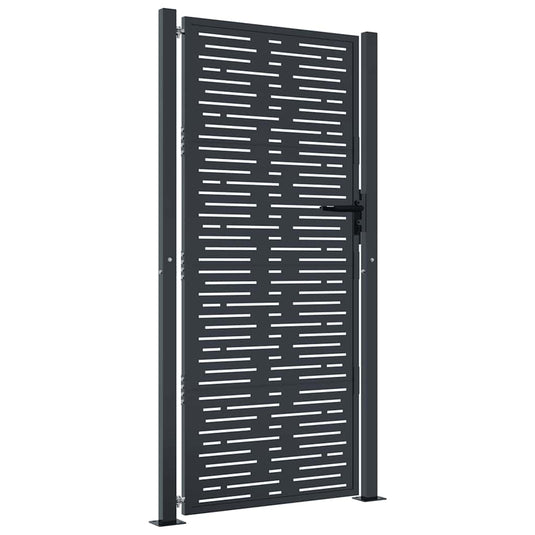 Vidaxl poort 100x175 cm met vierkant staal antracietkleurig