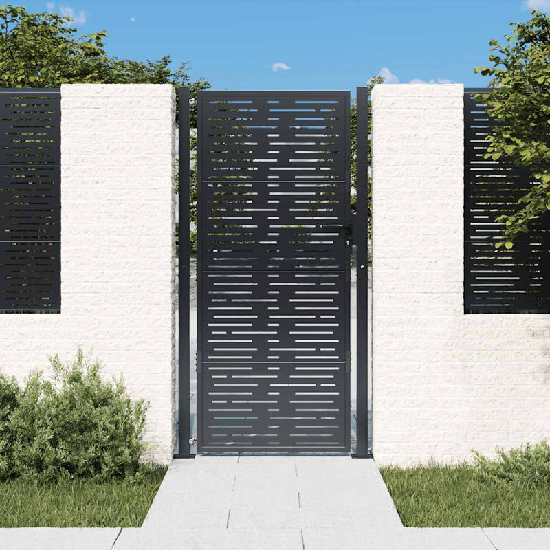 Load image into Gallery viewer, Vidaxl poort 100x175 cm met vierkant staal antracietkleurig
