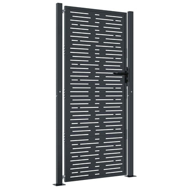 Vidaxl poort 100x200 cm met vierkant staal antracietkleurig