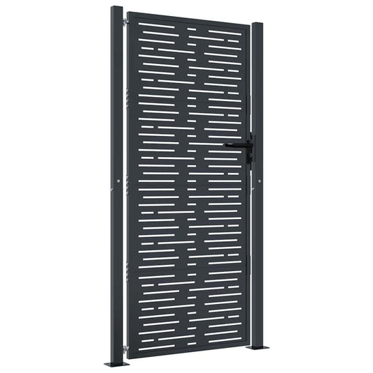VidaXL Poort 105x205 cm met vierkant staal antracietkleurig