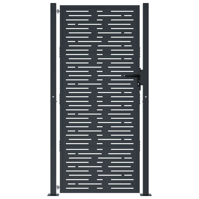Load image into Gallery viewer, VidaXL Poort 105x205 cm met vierkant staal antracietkleurig
