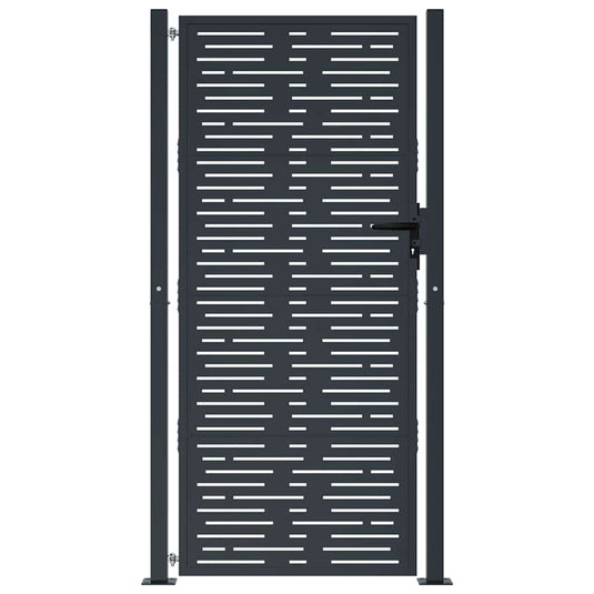 VidaXL Poort 105x205 cm met vierkant staal antracietkleurig