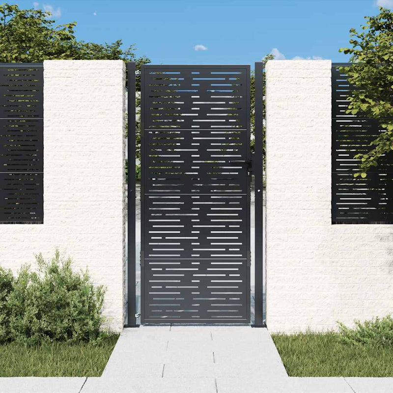Load image into Gallery viewer, VidaXL Poort 105x205 cm met vierkant staal antracietkleurig
