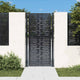 Vidaxl poort 100x200 cm met vierkant staal antracietkleurig