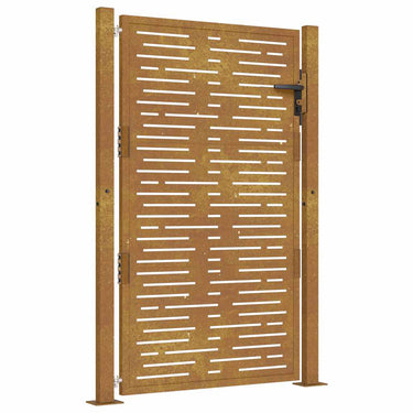 Vidaxl poort vierkant 100x125 cm cortenstaal
