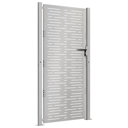 Vidaxl poort 100x200 cm vierkant cortenstaal