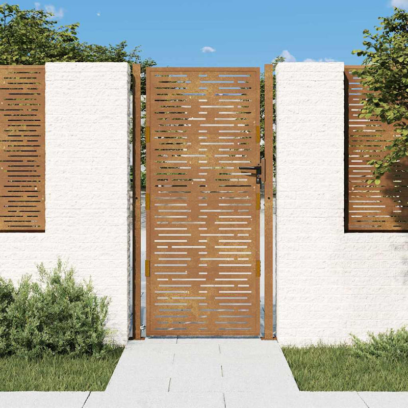 Afbeelding laden in galerijviewer, Vidaxl poort 100x200 cm vierkant cortenstaal
