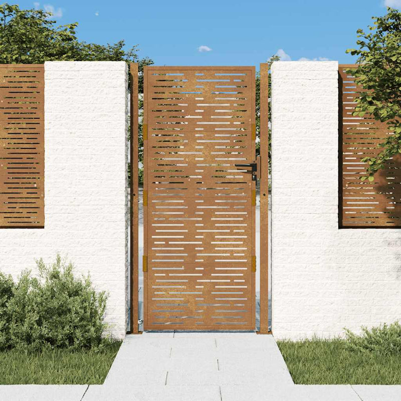 Load image into Gallery viewer, Vidaxl poort 100x200 cm vierkant cortenstaal
