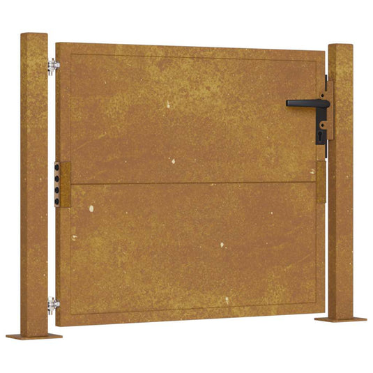 Vidaxl poort 100x75 cm cortenstaal