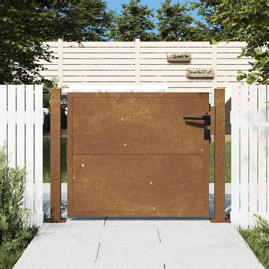 Vidaxl poort 100x75 cm cortenstaal