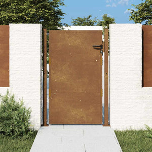 Vidaxl poort 100x125 cm cortenstaal