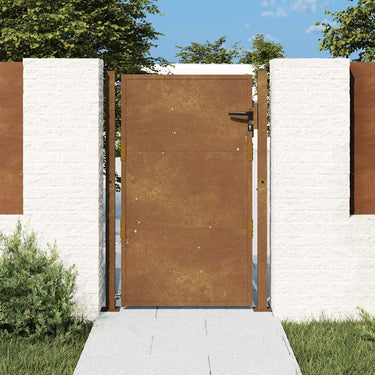 Vidaxl poort 100x125 cm cortenstaal