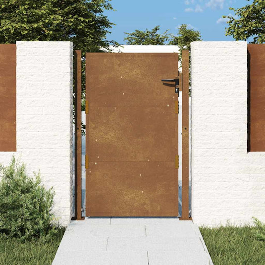 Vidaxl poort 100x125 cm cortenstaal