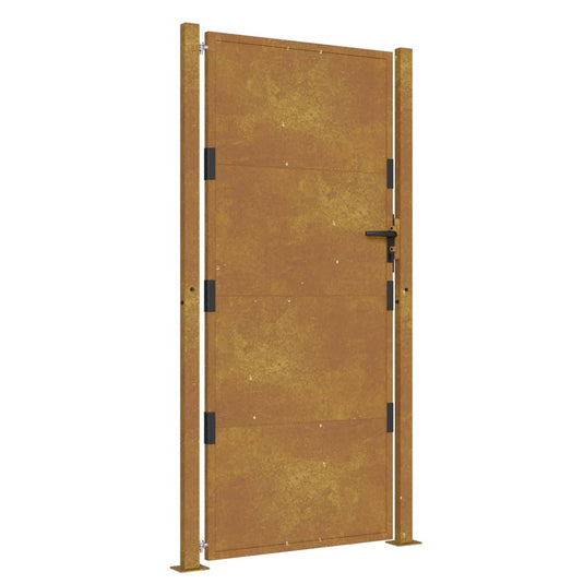 Vidaxl poort 105x205 cm cortenstaal