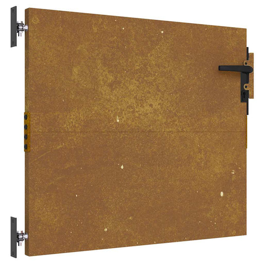 Vidaxl poort 85x100 cm boomontwerp cortenstaal