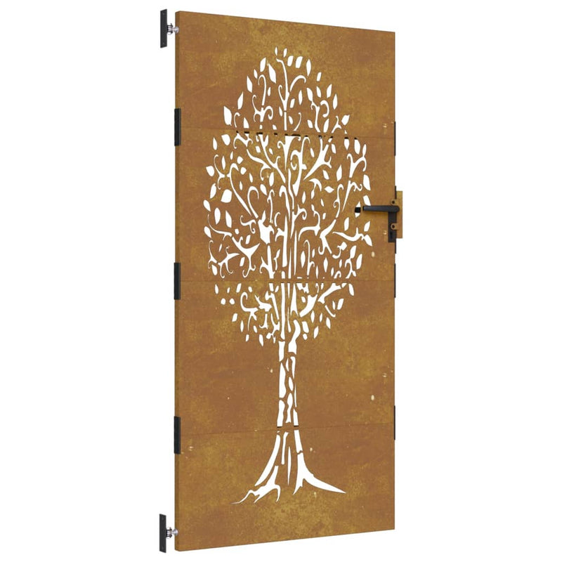 Load image into Gallery viewer, Vidaxl poort 85x175 cm boomontwerp cortenstaal
