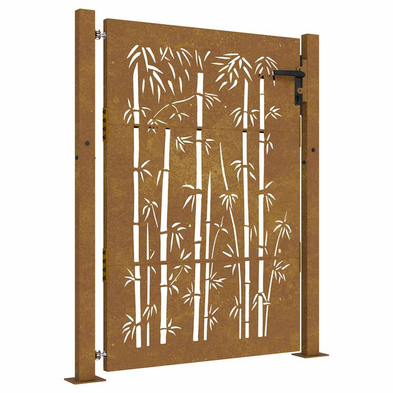 Load image into Gallery viewer, Vidaxl poort 100x150 cm bamboe-ontwerp cortenstaal
