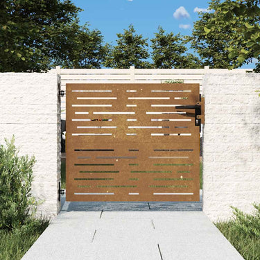 Vidaxl poort 85x75 cm vierkant cortenstaal
