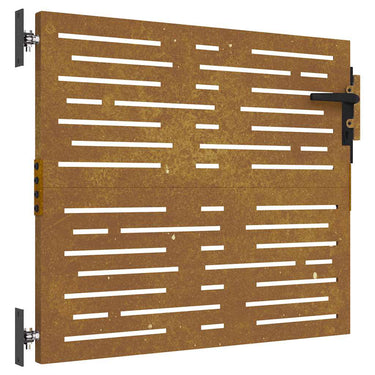 Vidaxl poort 85x100 cm vierkant cortenstaal