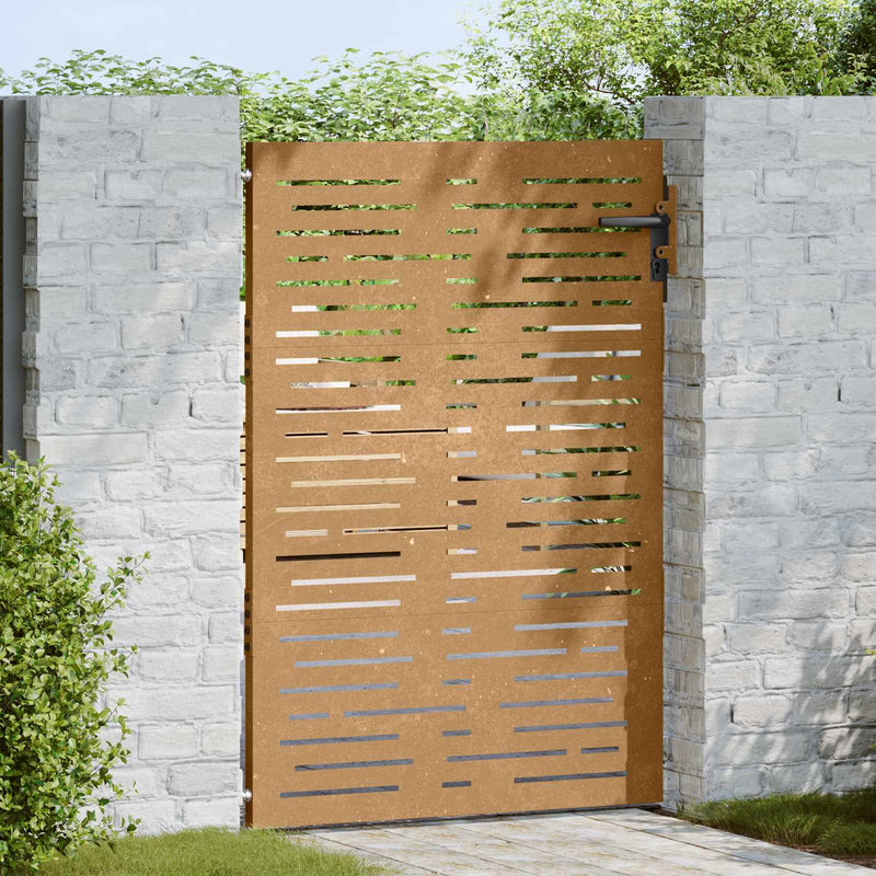 Afbeelding laden in galerijviewer, Vidaxl tuinpoort 85 x 150 cm poedergecoat staal zwart vergrendelbaar
