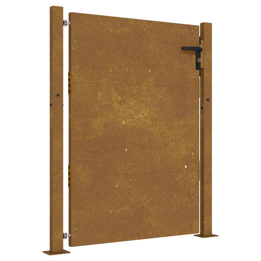 Vidaxl poort 100x125 cm cortenstaal