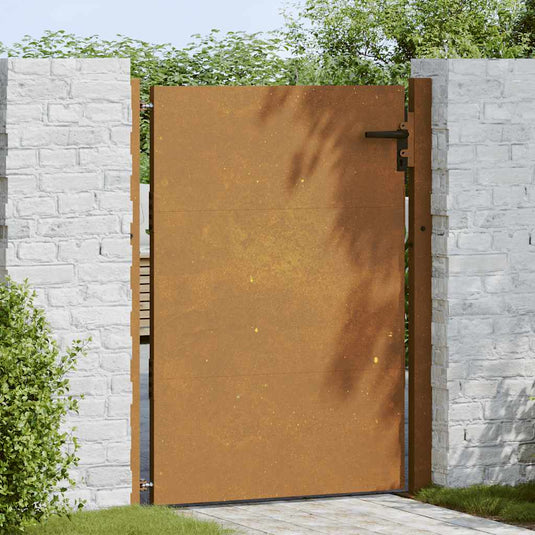Vidaxl poort 100x150 cm cortenstaal