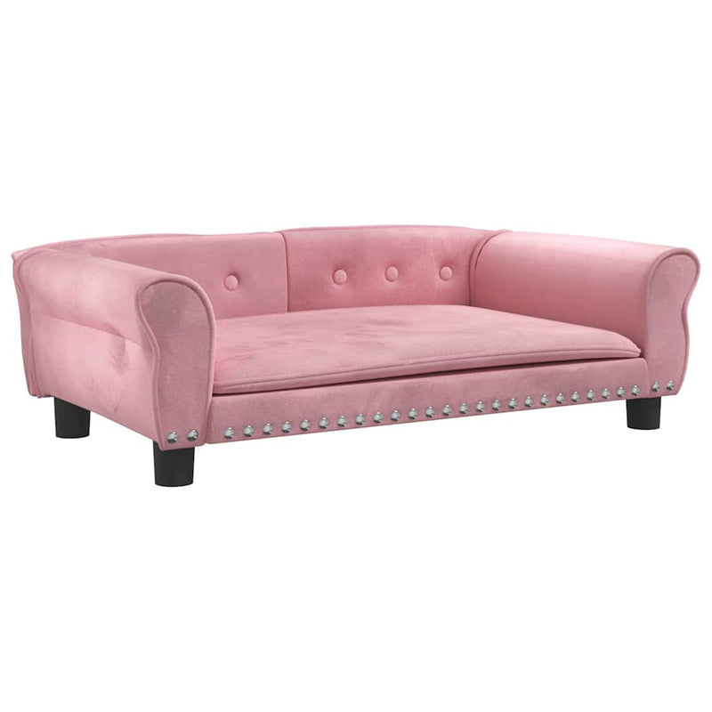 Load image into Gallery viewer, Vidaxl hondenmand 95x55x30 cm fluweel roze
