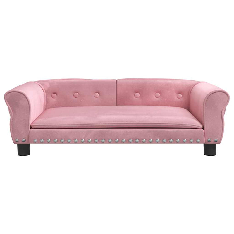 Load image into Gallery viewer, Vidaxl hondenmand 95x55x30 cm fluweel roze
