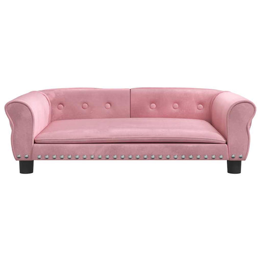 Vidaxl hondenmand 95x55x30 cm fluweel roze