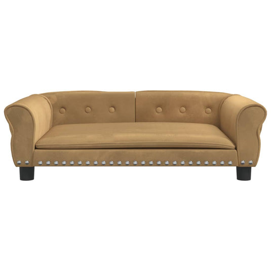 VidaXL Hondenmand 95x55x30 cm fluweel bruin