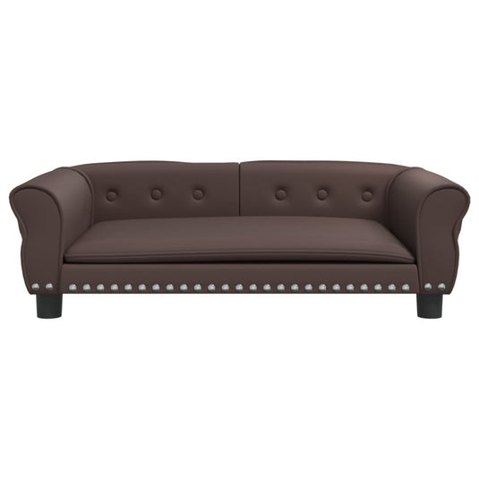 VidaXL Hondenmand 95x55x30 cm kunstleer bruin