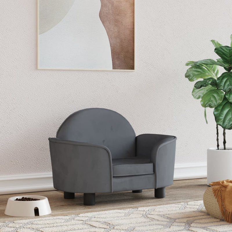 Load image into Gallery viewer, Vidaxl hondenmand 66x40x45 cm fluweel donkergrijs
