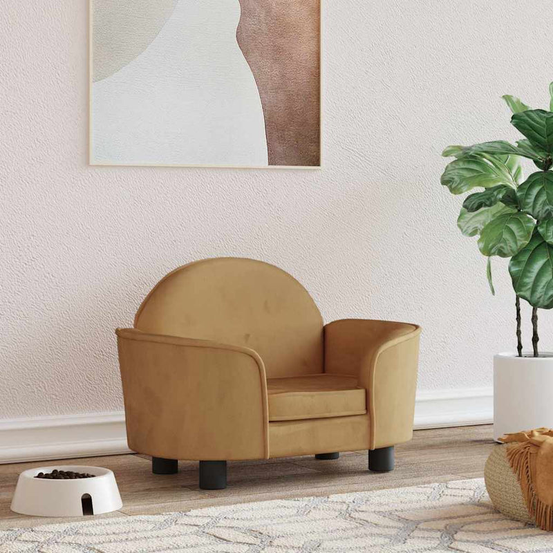 Load image into Gallery viewer, Vidaxl hondenmand 66x40x45 cm fluweel bruin
