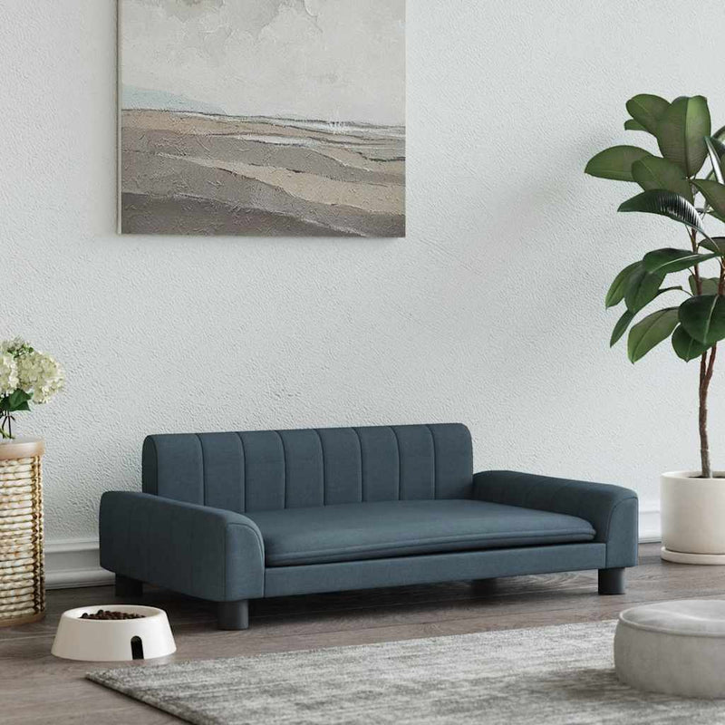 Load image into Gallery viewer, Vidaxl hondenmand 90x53x30 cm stof donkergrijs
