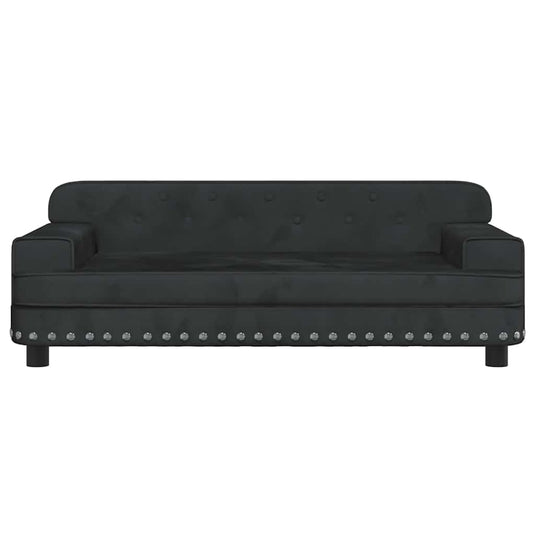 Vidaxl hondenmand 90x53x30 cm fluweel zwart