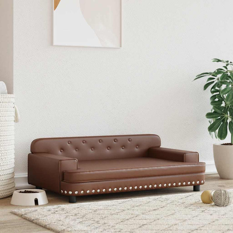 Load image into Gallery viewer, Vidaxl hondenmand 90x53x30 cm kunstleer bruin
