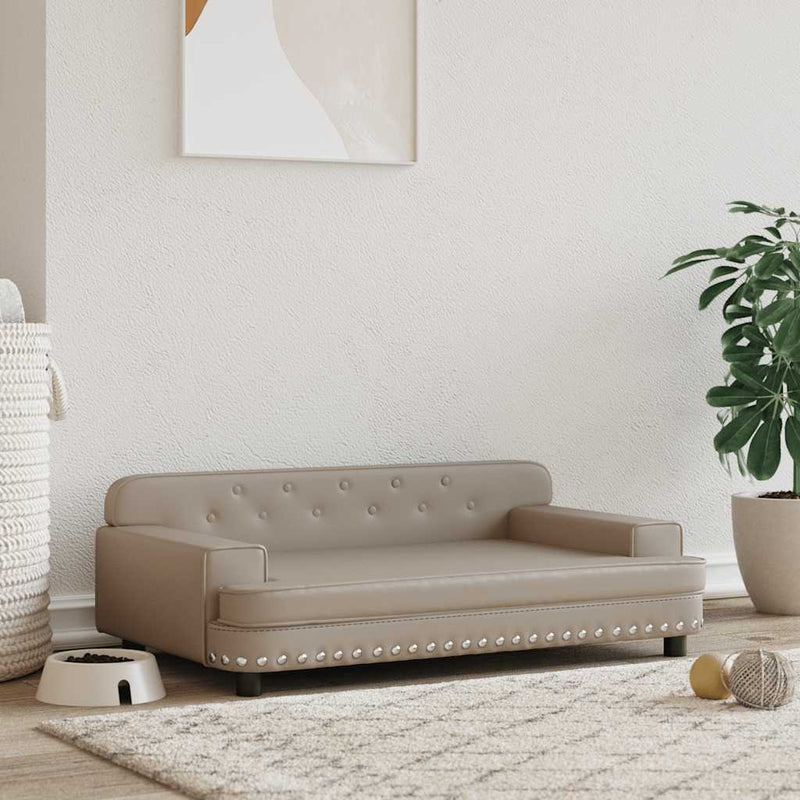 Load image into Gallery viewer, Vidaxl hondenmand 90x53x30 cm kunstleer cappuccinokleurig
