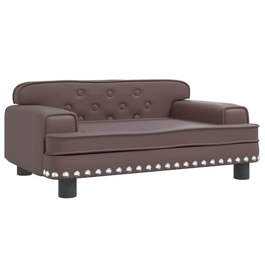 VidaXL Hondenmand 70x45x30 cm kunstleer bruin