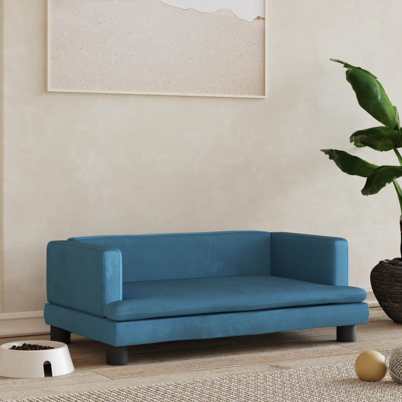 Load image into Gallery viewer, VidaXL Hondenmand 80x45x30 cm fluweel blauw
