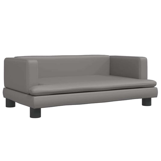 Vidaxl hondenmand 80x45x30 cm kunstleer grijs