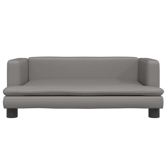 Vidaxl hondenmand 80x45x30 cm kunstleer grijs