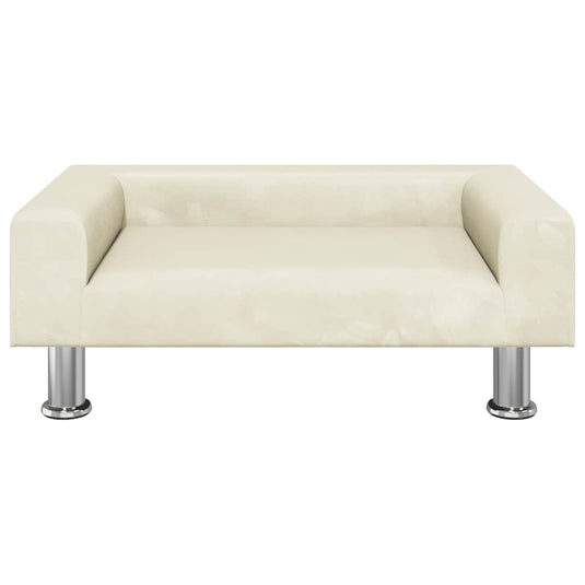Vidaxl hondenmand 70x45x26,5 cm fluweel crèmekleurig