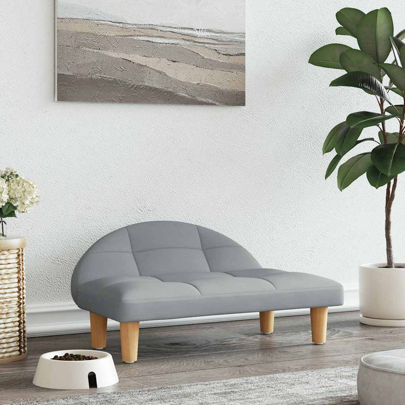 Afbeelding laden in galerijviewer, Vidaxl hondenmand 70x52x30 cm stof lichtgrijs
