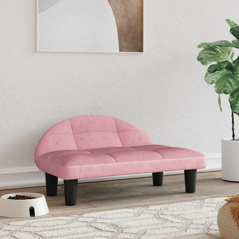 Load image into Gallery viewer, Vidaxl hondenmand 70x52x30 cm fluweel roze
