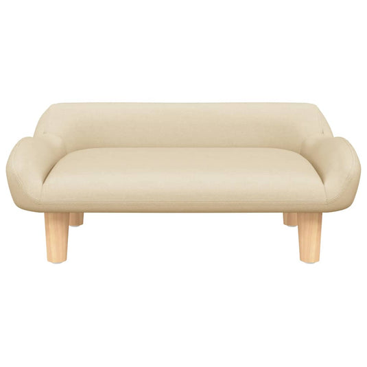 Vidaxl hondenmand 70x40x24 cm stof crèmekleurig