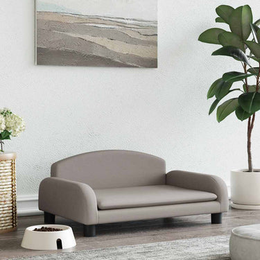 Vidaxl hondenmand 70x45x30 cm stof taupe