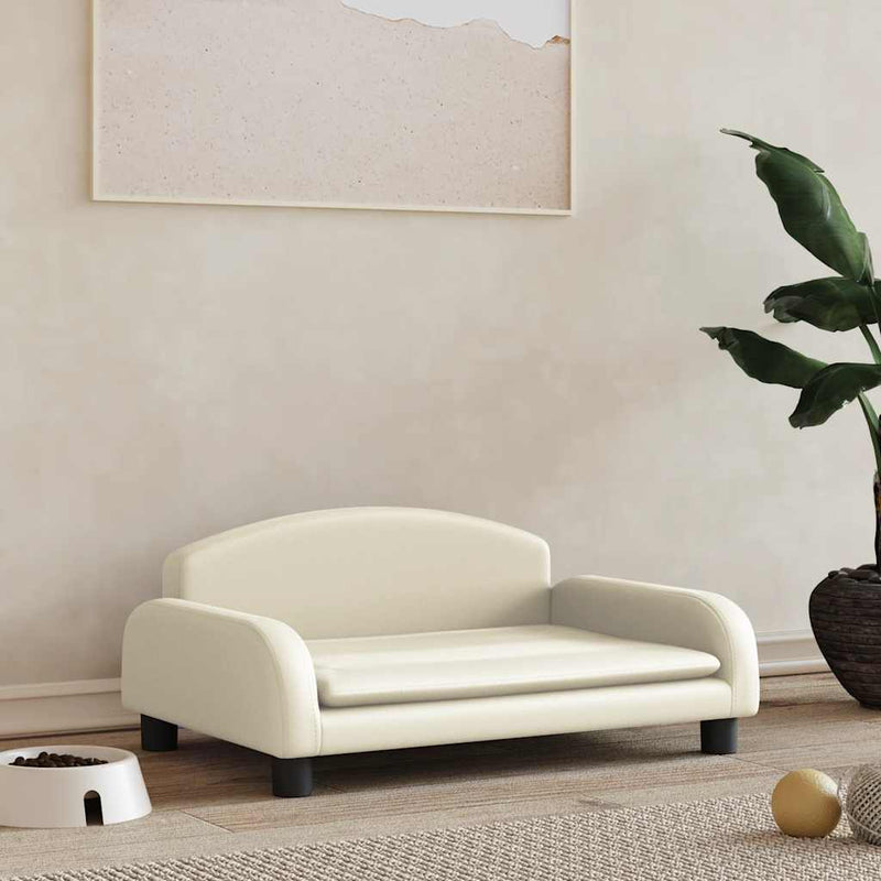 Load image into Gallery viewer, Vidaxl hondenmand 70x45x30 cm kunstleer crèmekleurig
