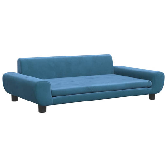 Vidaxl hondenmand 100x54x33 cm fluweel blauw